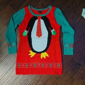 Festive Penguin Holiday Sweater